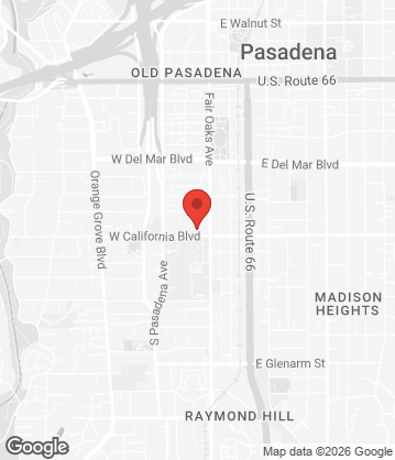 Map of Porta Via Italian Foods Pasadena - 1 West California Blvd. Pasadena, CA 91105